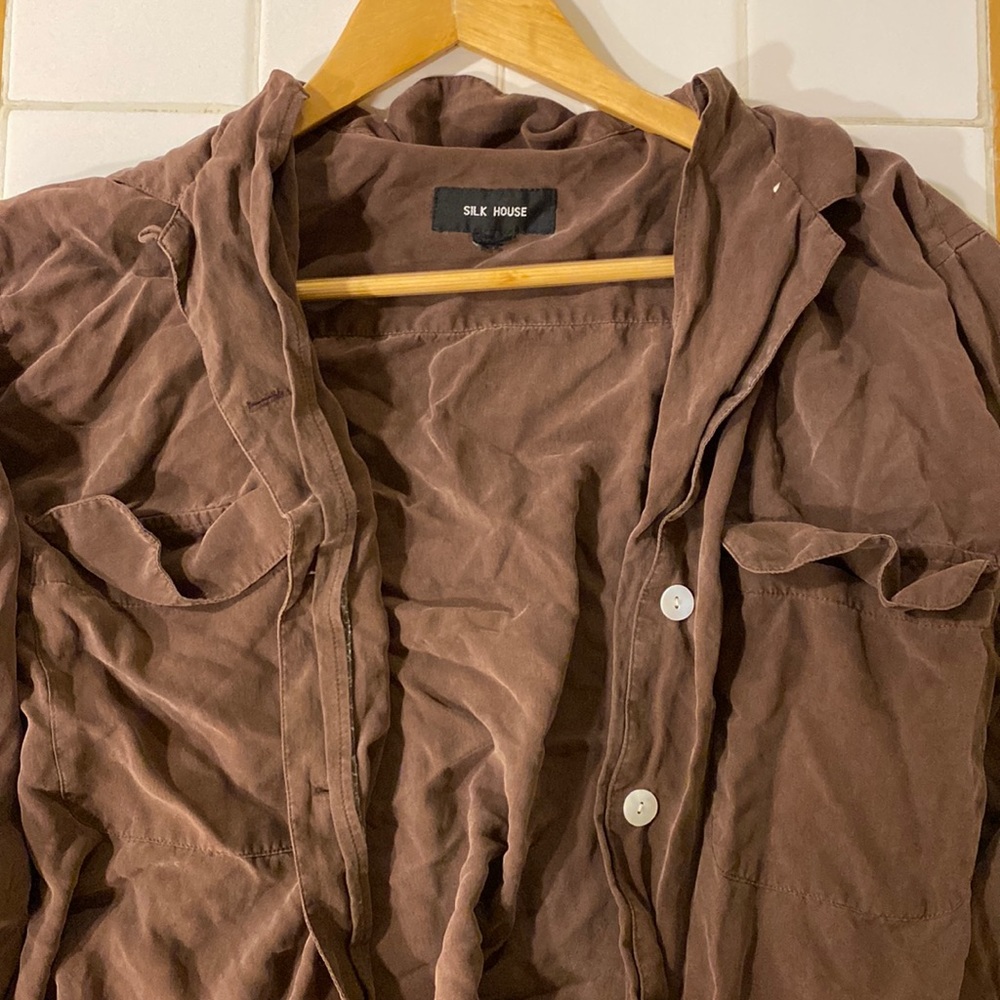 Button up brown top